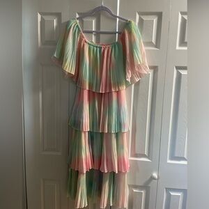 Colorful Pastel Tie Dye Dress - Women’s Size Medium